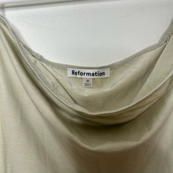 Reformation Galactic Knit Strapless Tube Dress Tan - Picture 3 of 5